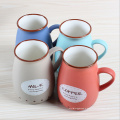 Haonai 250ml ceramic mug coffee mug with handle and spoon,custom coffee mug